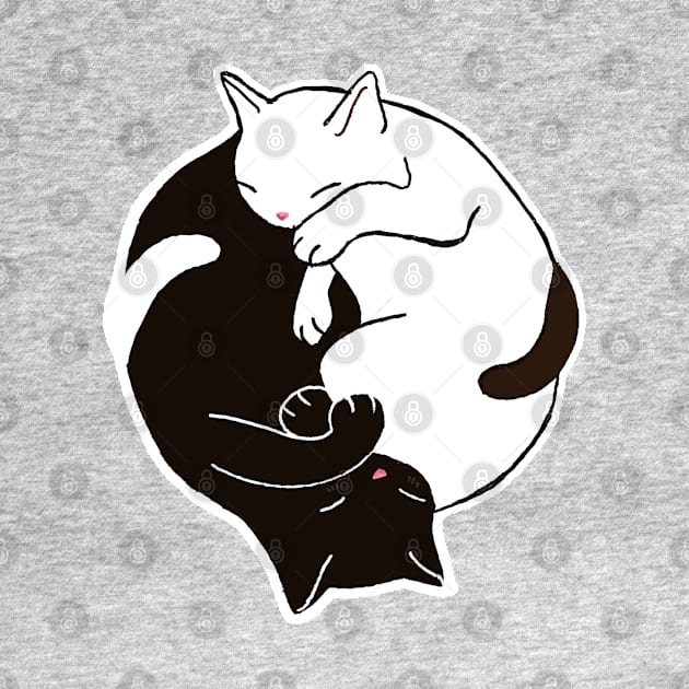 Cute Cat Gift for kitten lovers black and white cat promoting eracism by heidiki.png